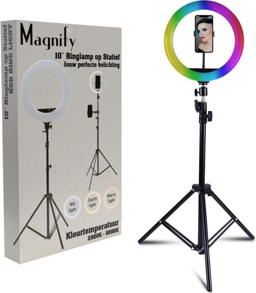 Magnify 10" Ringlamp met Statief, Ophalen, Zo goed als nieuw, Overige typen