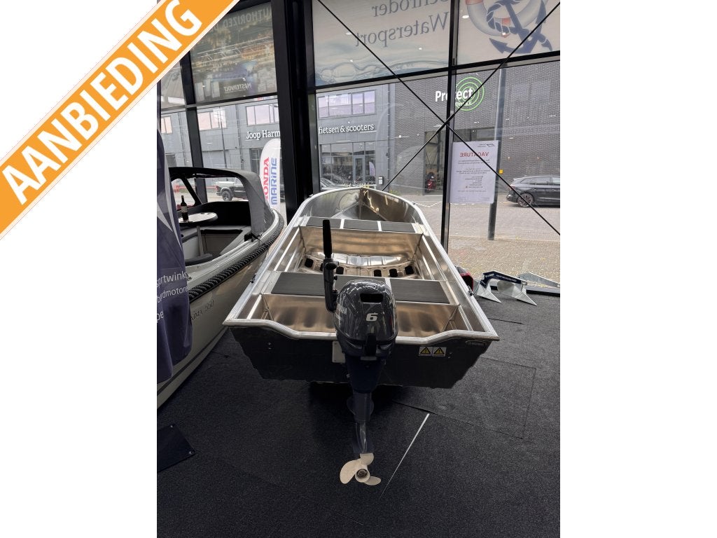 Aluminium boot V bodem € 2195,00, Watersport en Boten, Niet ingevuld, Overige merken, 4 m, Tot 10 pk