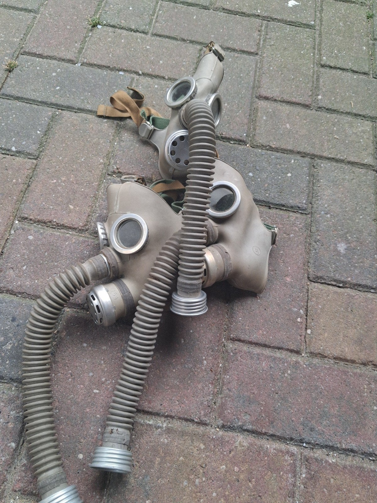 Vintage gasmasker - Decoratie voor mancave of wc, Verzamelen, Ophalen of Verzenden, Landmacht
