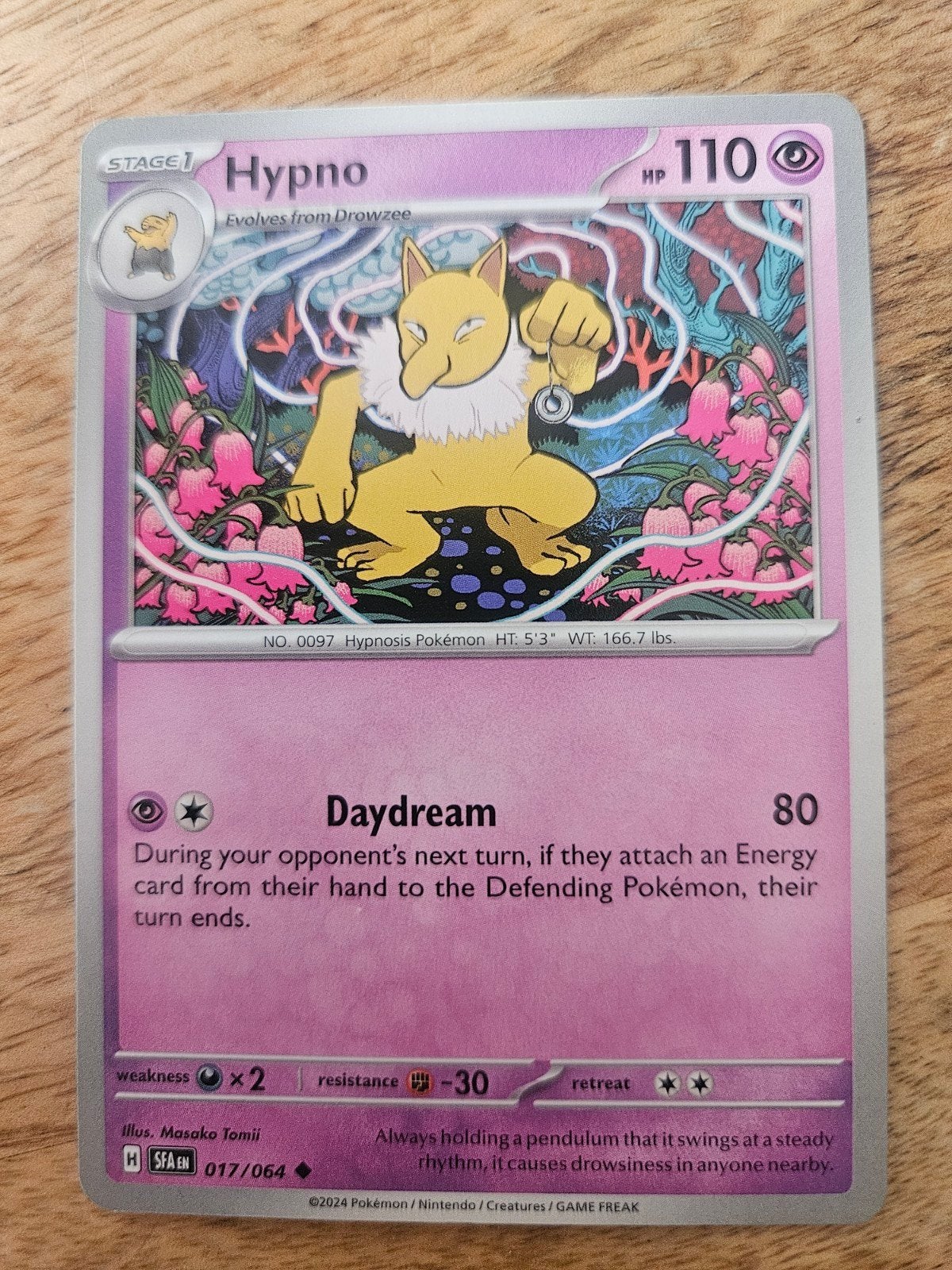 Hypno Pokémon Kaart - SFATN 017/064, Ophalen of Verzenden, Zo goed als nieuw, Losse kaart