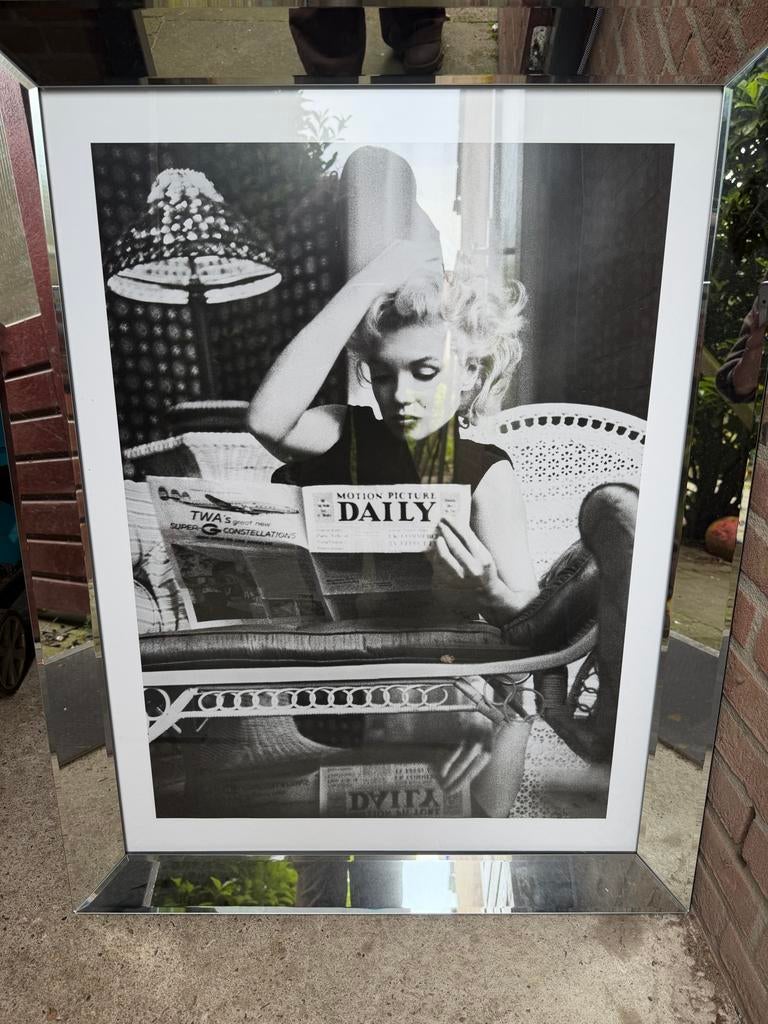 3-luik Marilyn Monroe spiegelglas 90x70 cm, Ophalen of Verzenden, Zo goed als nieuw