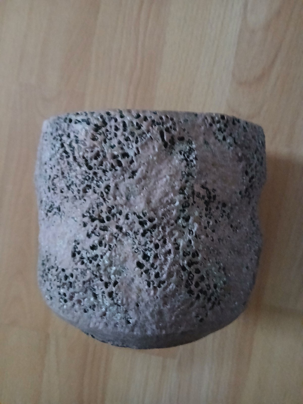 Mooie bloempot in grijs met roze., Huis en Inrichting, Ophalen, Zo goed als nieuw
