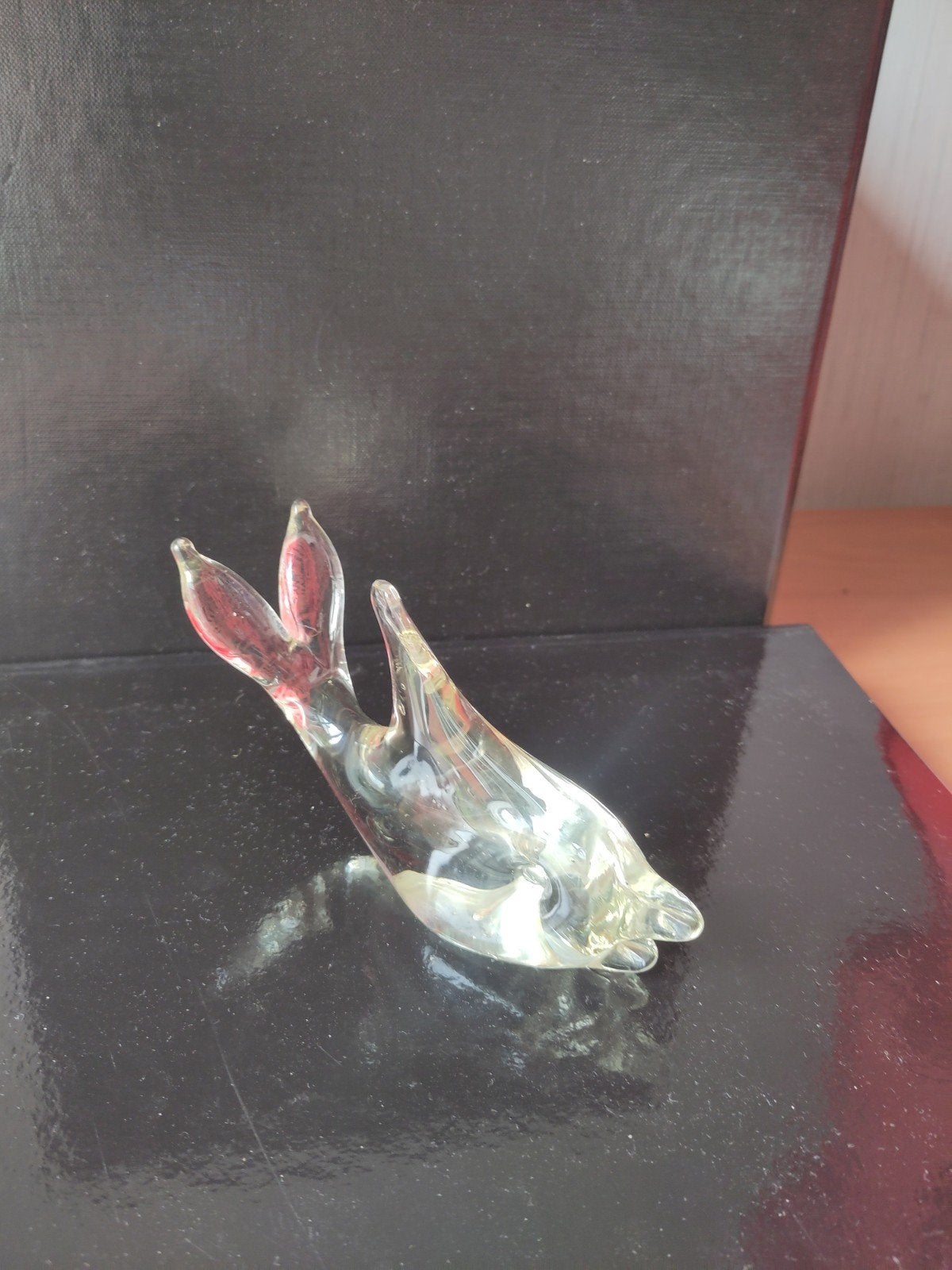 Glazen dolfijn sculptuur - decoratief object, Ophalen of Verzenden
