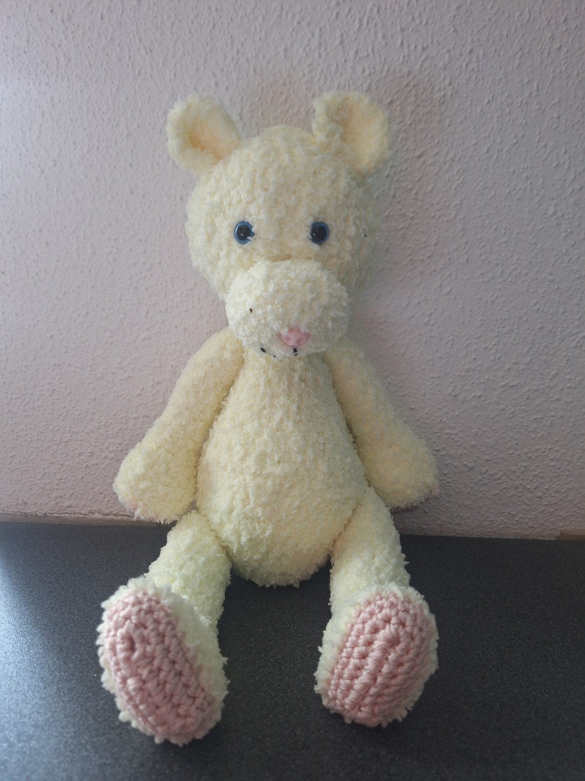 Schattige gele teddybeer, Kinderen en Baby's, Beer, Nieuw, Middelgroot (20 tot 80 cm), Verzenden