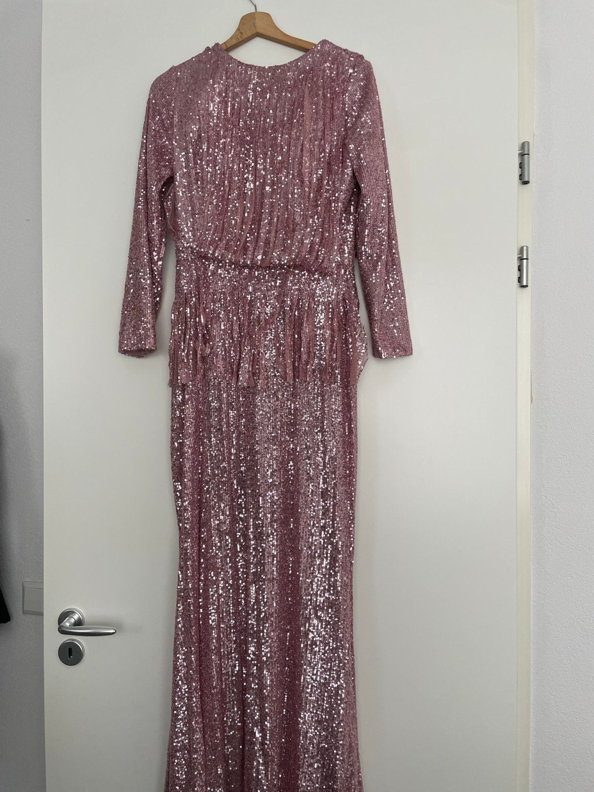 Elegante Roze Pailletten Jurk - Maat 44, Maat 42/44 (L), Ophalen of Verzenden, Zo goed als nieuw, Roze