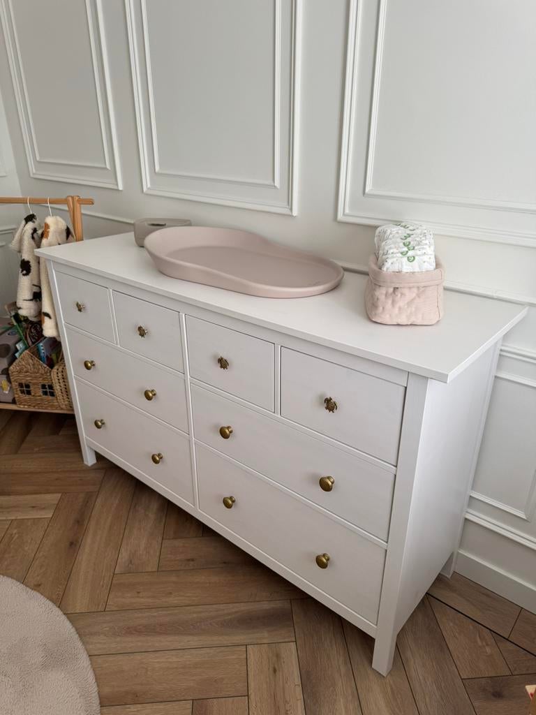 Hemnes ladekast met schildpadknoppen van Doing Goods, Ophalen, 50 tot 70 cm, 90 tot 105 cm, 100 cm of meer