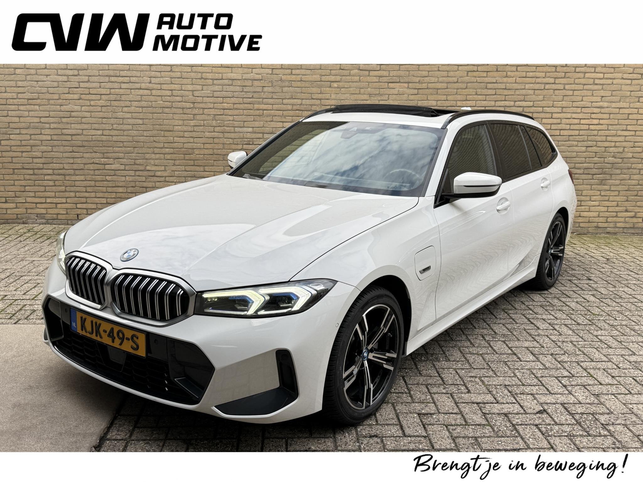 BMW 3-serie 320e M Sport | Facelift | Panoramadak | Innovati, Auto's, Gebruikt, 4 cilinders, Wit, Plug-in hybride