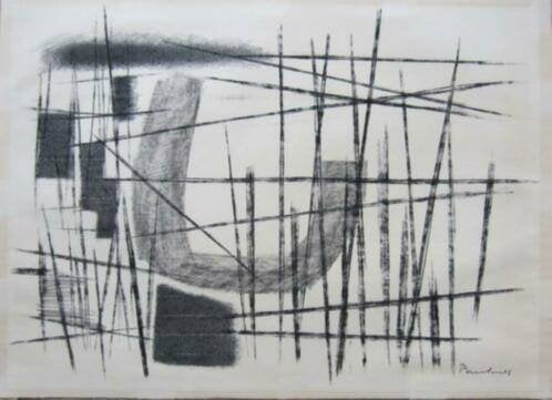 c a 1950==Dolf Breetvelt 1892-1975==GEOMETRISCH ABSTRACT==, Antiek en Kunst, Ophalen