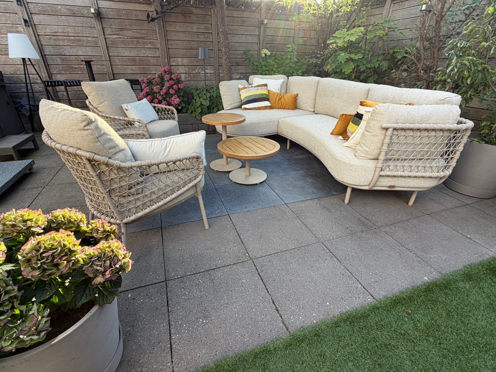 4SO Loungeset Sardinia kleur latte, Ophalen, 6 zitplaatsen, Aluminium, Loungeset