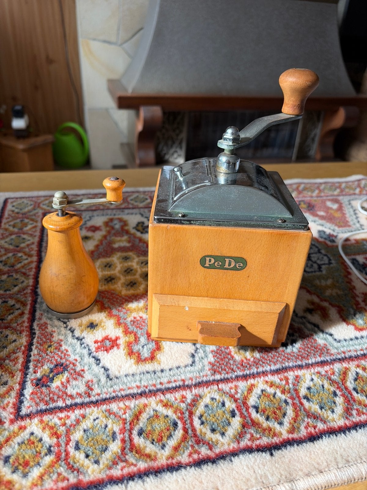 Vintage PeDe Koffiemolen en Pepermolen Set, Ophalen