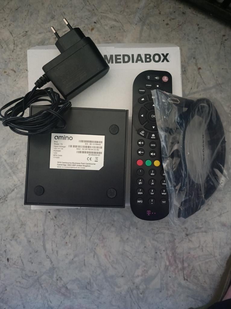 Odido Media Box - Amino Aria 7X Decoder, Audio, Tv en Foto, Ophalen of Verzenden, Zo goed als nieuw
