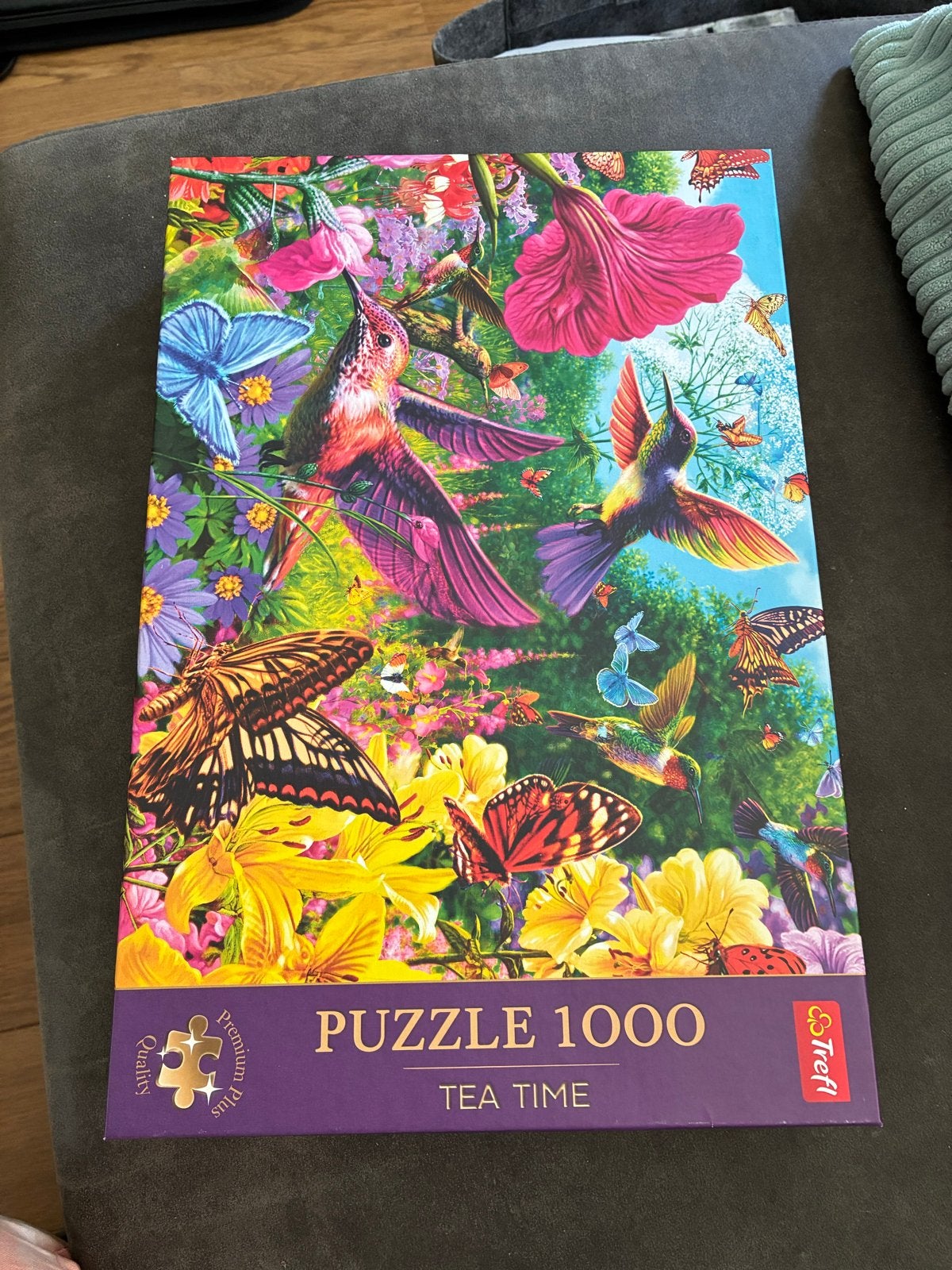 Legpuzzel 1000 stukjes - Kolibries en vlinders, Ophalen of Verzenden, 500 t/m 1500 stukjes, Zo goed als nieuw, Legpuzzel