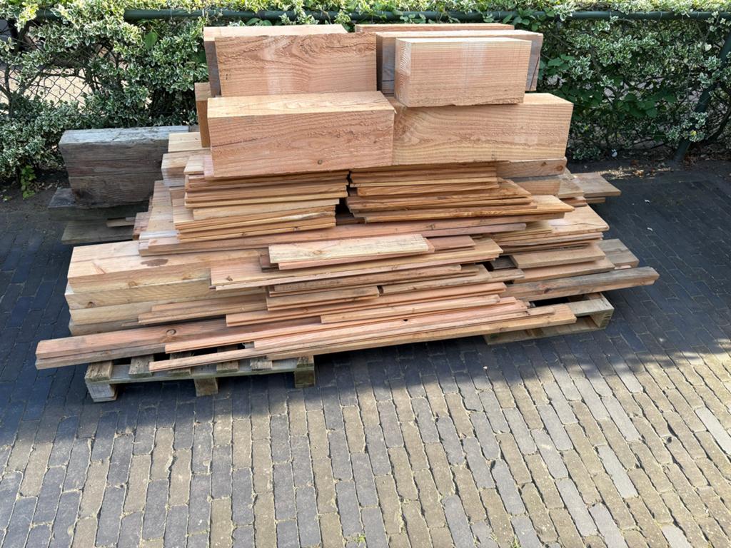 Diverse partij gebruikte houten douglas planken en balken, Ophalen, Gebruikt, 50 mm of meer, Balk