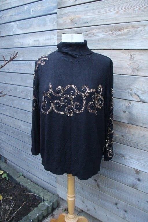 Koltrui zwart/ goud Amy Vermont mt 48 Vaste prijs, Zwart, Maat 46/48 (XL) of groter, Ophalen of Verzenden, Zo goed als nieuw