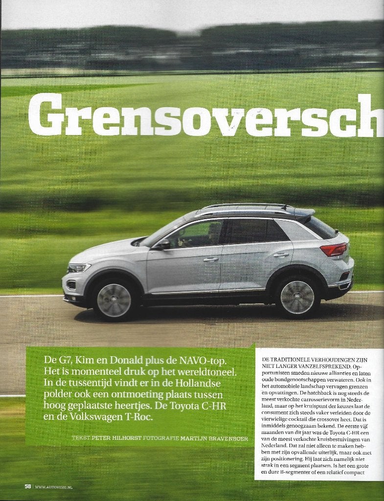 Autovisie test Toyota C-HR versus VW T-Roc 2018, Ophalen of Verzenden, Gelezen
