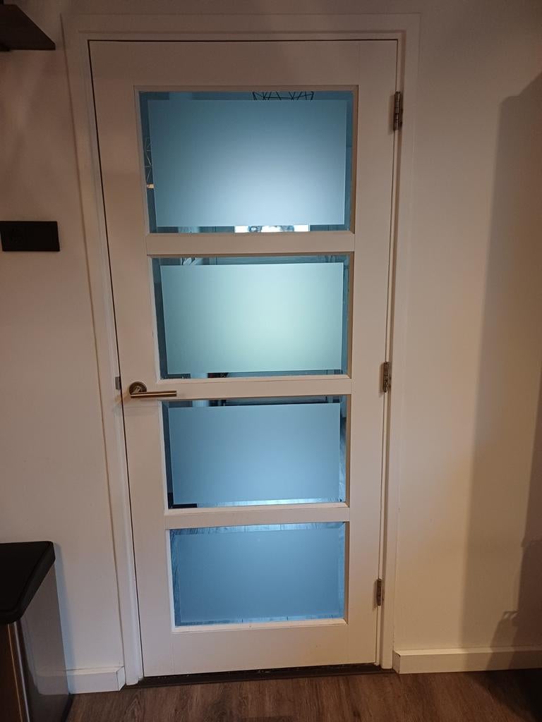 Binnendeur met glas, Gebruikt, Binnendeur, Ophalen of Verzenden, Glas
