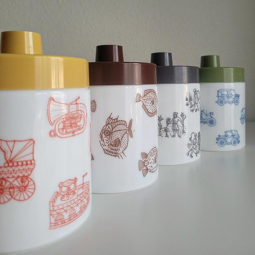 Opaline mokka potten, Ophalen of Verzenden, Huis en Inrichting