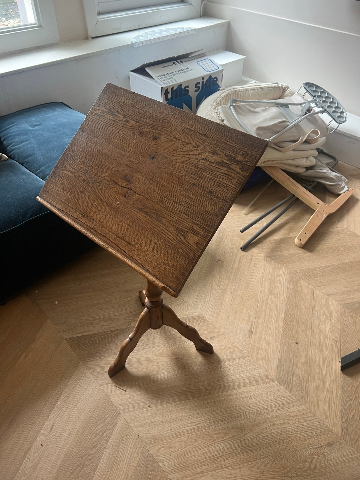 Houten lessenaar / katheder / spreekgestoelte, Ophalen of Verzenden, Zo goed als nieuw