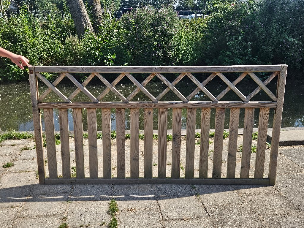 5 tuinhekken met evt palen, Tuin en Terras, Ophalen, Gebruikt, Hout, Tuinhek