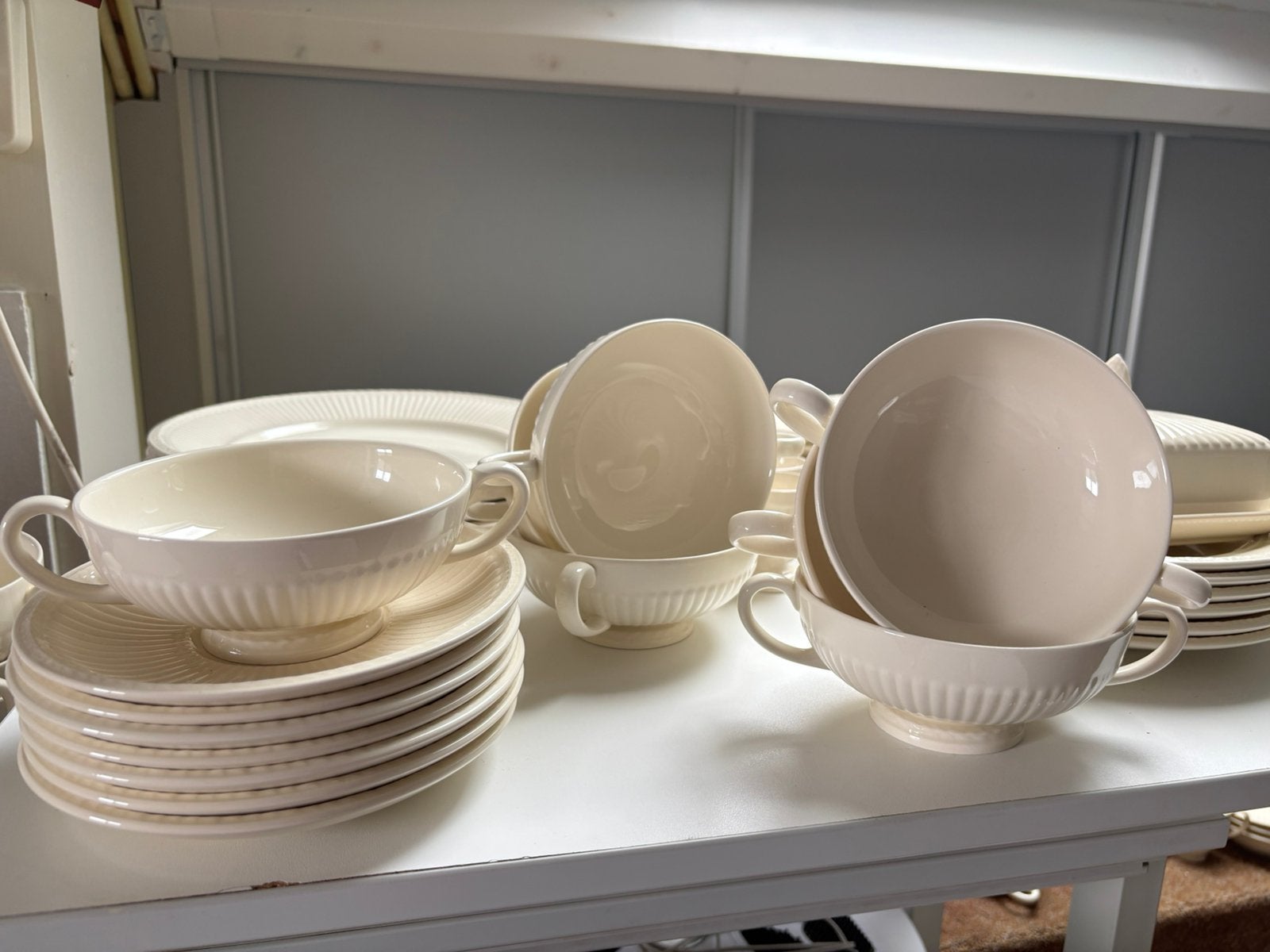 Wedgwood Edme Soepkommen met schotels, Ophalen of Verzenden