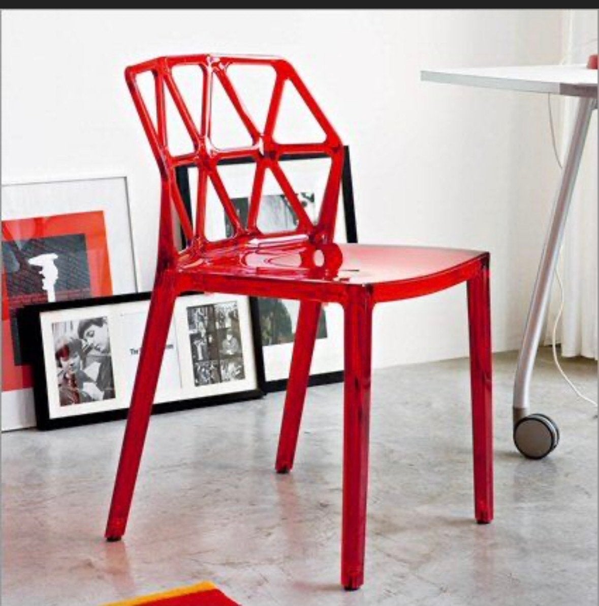 Alchemia Calligaris design stoelen - Transparant Rood, Ophalen, Kunststof, Gebruikt, Eén