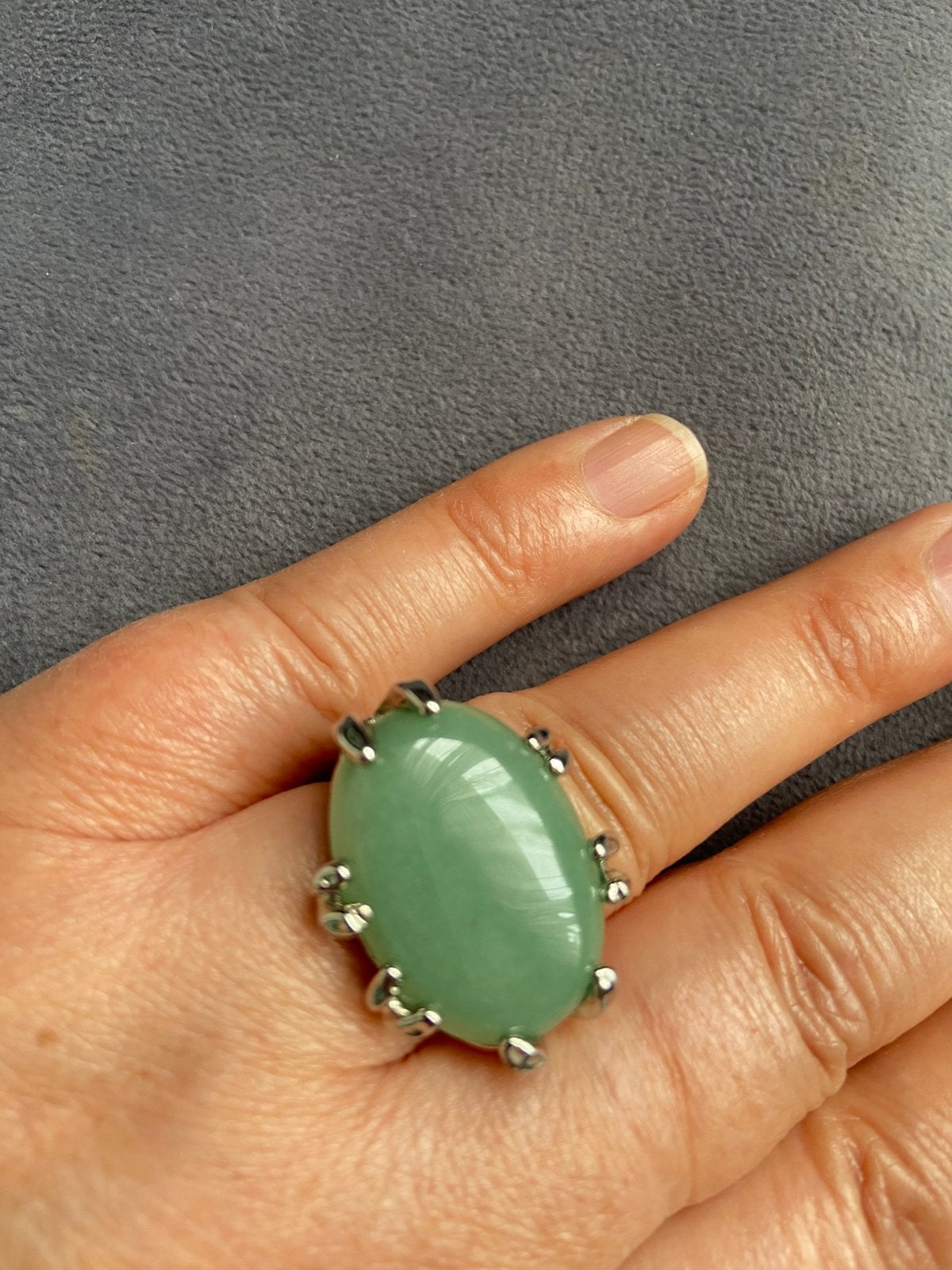 Edelsteen zilveren ring maatje 19, Sieraden, Tassen en Uiterlijk, Ringen, 19 tot 20, Ophalen of Verzenden, Zo goed als nieuw, Dame