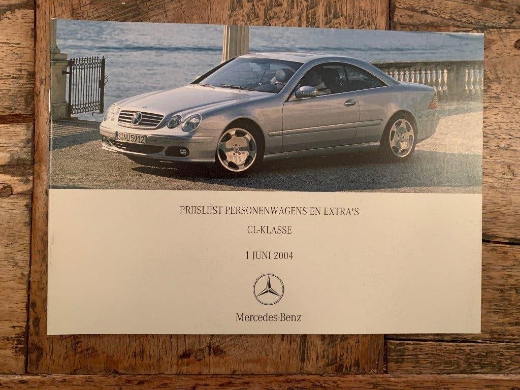 Nederlandse prijslijst Mercedes-Benz CL-klasse C215 2004, Nieuw, Mercedes-Benz, Mercedes, Ophalen of Verzenden
