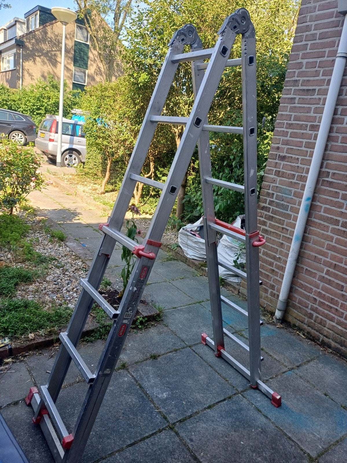 Altrex teleflex ladder, Ophalen, 4 meter of meer