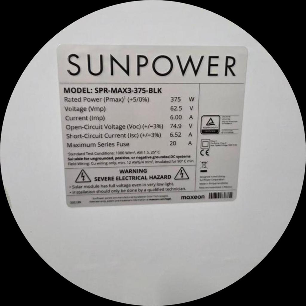 Full black panelen: sunpower + geintegreerde enphase  omvorm, Ophalen of Verzenden