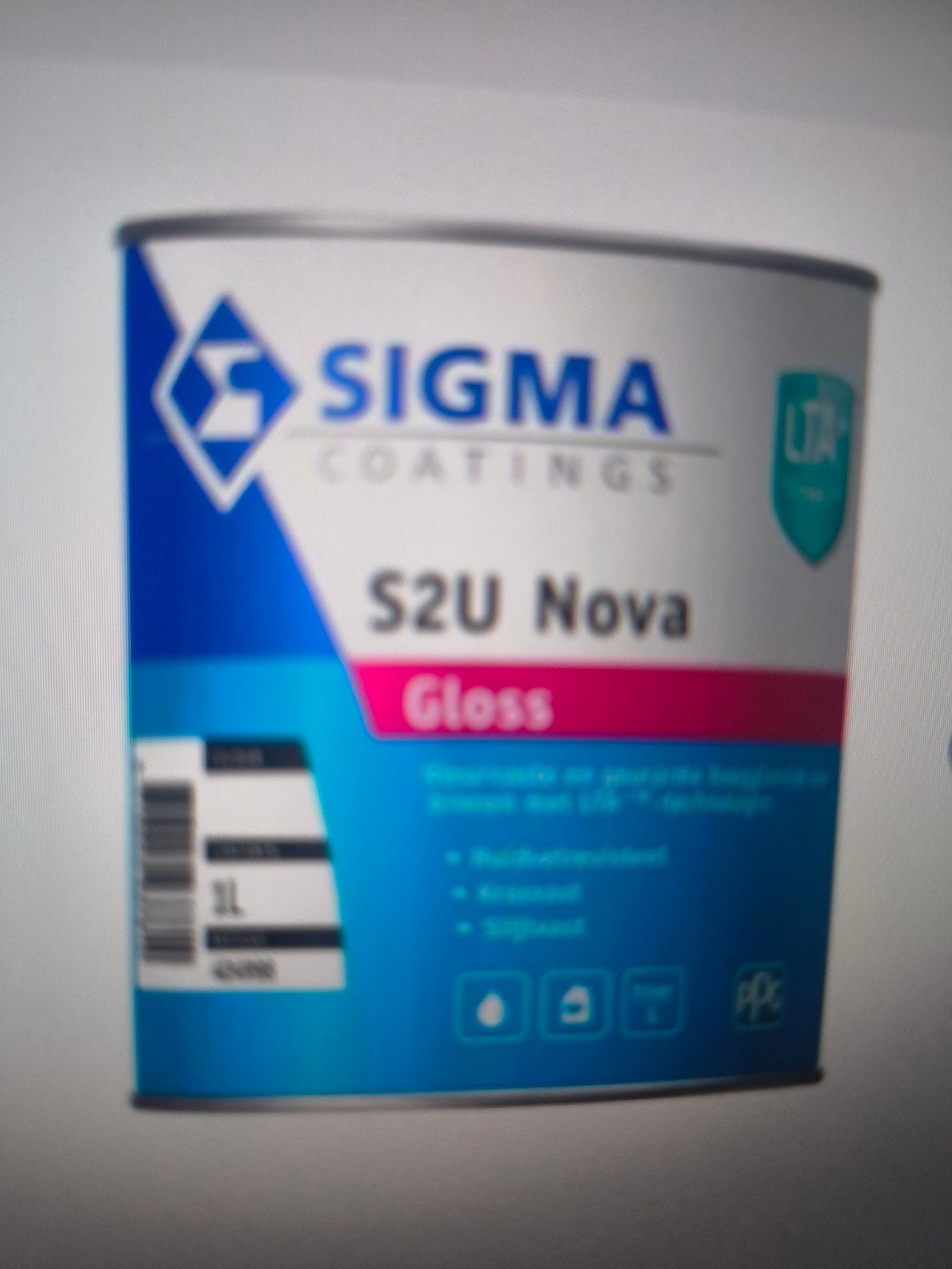 Sigma S2U Nova Gloss RAL9010 Reinweiss - bijna vol, Ophalen, Wit, Nieuw, Lak