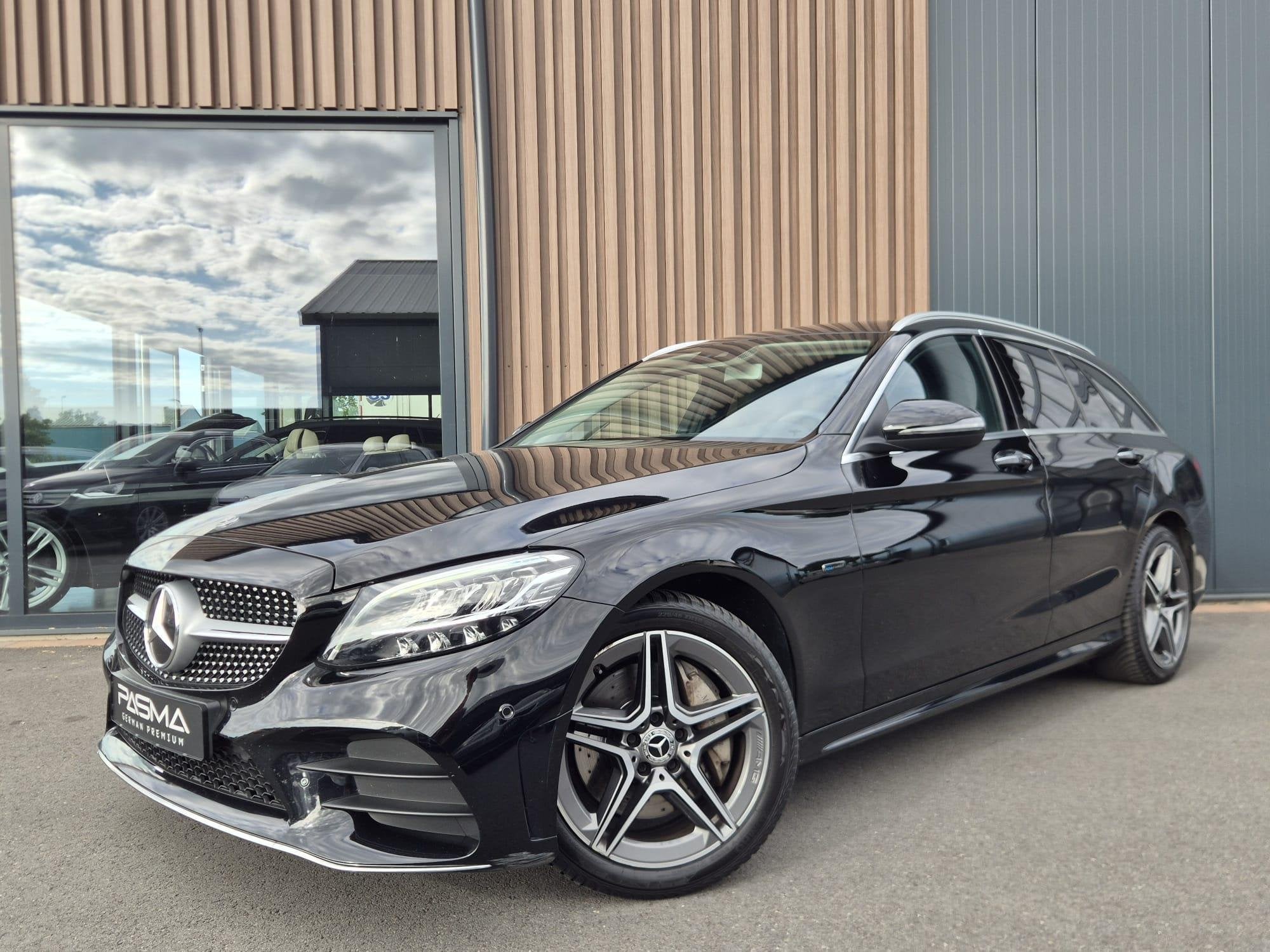 Mercedes-Benz C-klasse Estate 300e T AMG Line | Clima | Navi, Automaat, Zwart, 4 cilinders, 320 pk