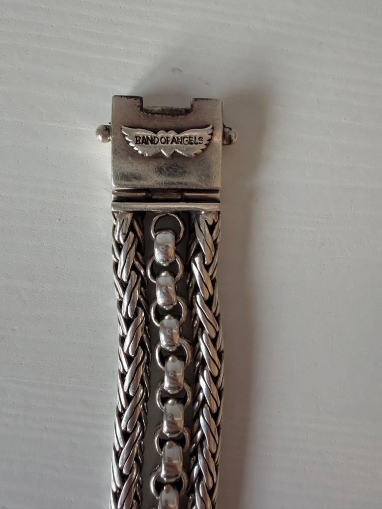 Zilveren Armband Band of Angels - 925 Zilver - 118 gram, Sieraden, Tassen en Uiterlijk, Armbanden, Ophalen, Gebruikt, Zilver