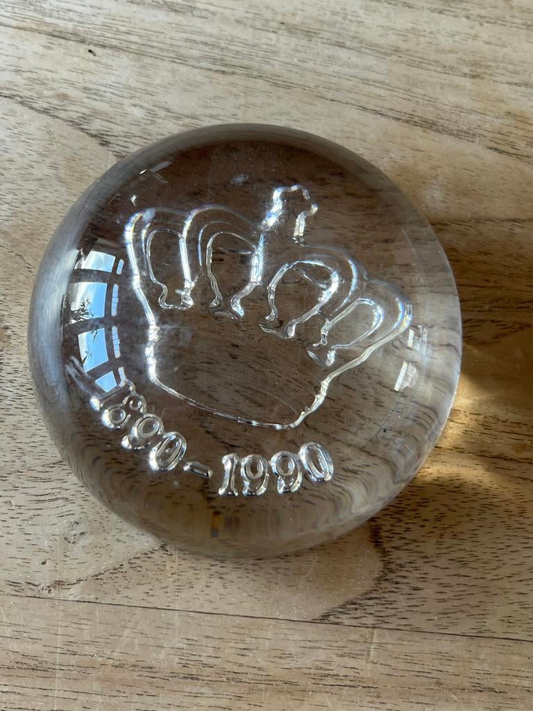 Press-papier Shell 100 jaar (1890-1990), Verzamelen, Ophalen of Verzenden, Zo goed als nieuw