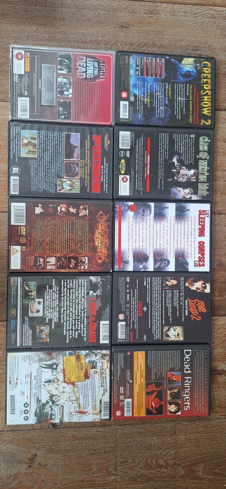 Horror DVD Collectie: Creepshow 2, Night of the Living Dead, Cd's en Dvd's, Vanaf 16 jaar, Nederlands, Ophalen of Verzenden, Gebruikt
