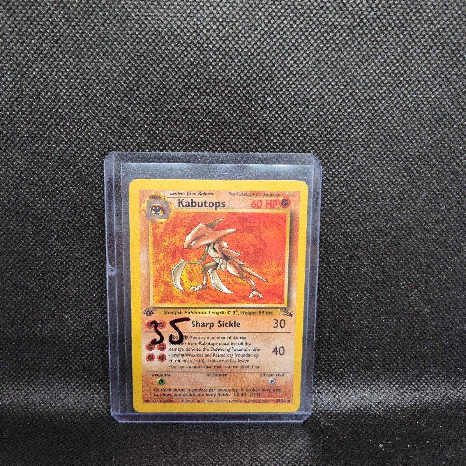 Kabutops 1st Edition Fossil, Ophalen of Verzenden, Zo goed als nieuw