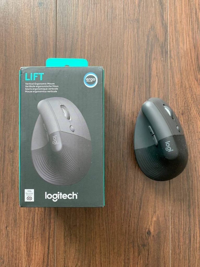 Logitech Lift (rechtshandig) – Ergonomische verticale muis, Computers en Software, Muizen, Rechtshandig, Muis, Ergonomisch, Ophalen of Verzenden