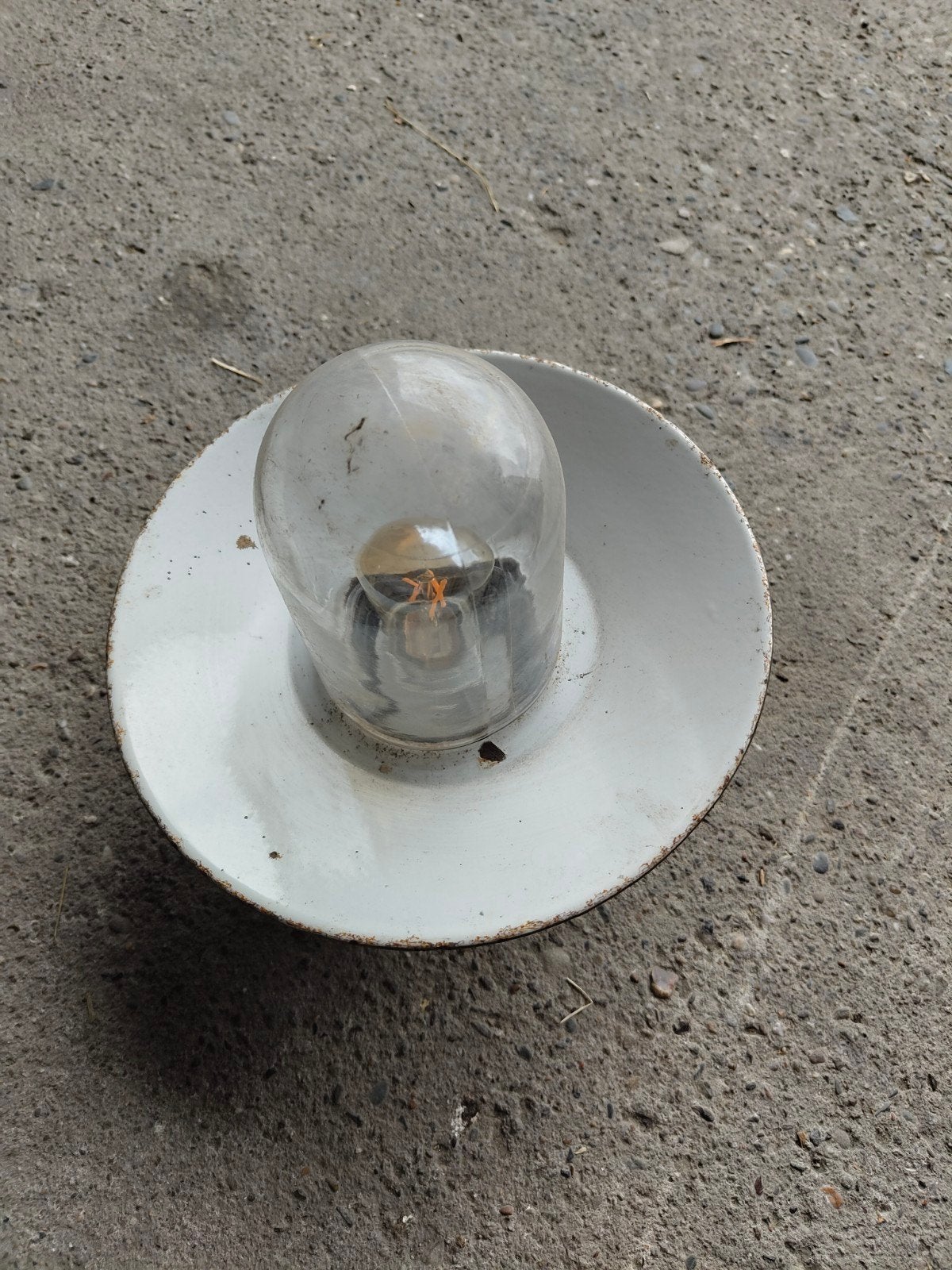 oude lamp, Gebruikt, Inclusief lichtbron, Overige typen, Glas