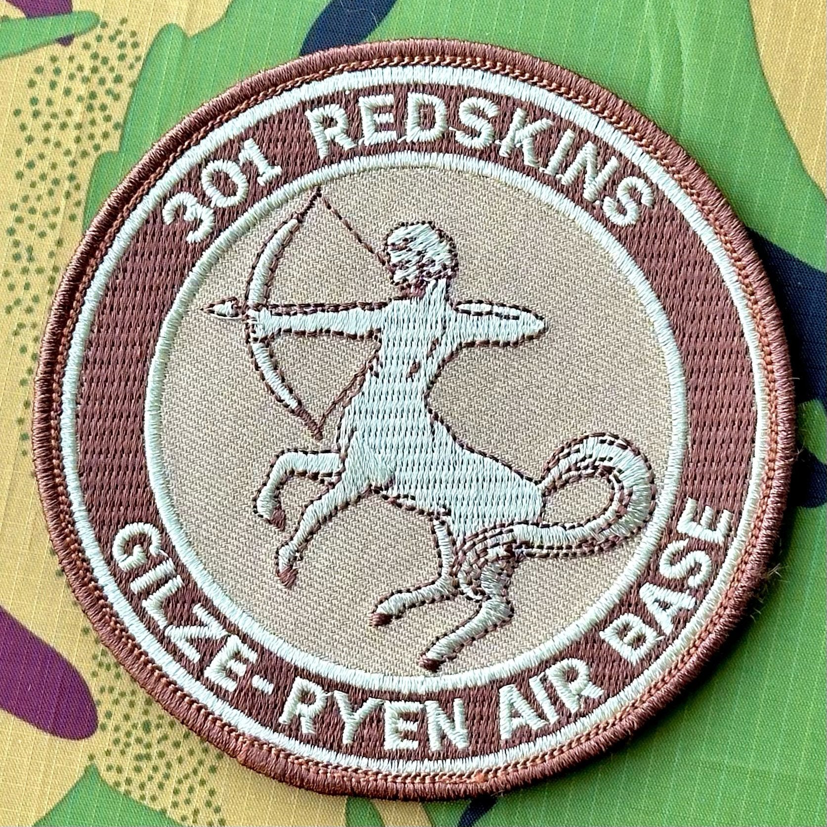 Patch RNLAF 301 SQN Redskins, Verzamelen, Ophalen of Verzenden, Luchtmacht, Nederland, Embleem of Badge