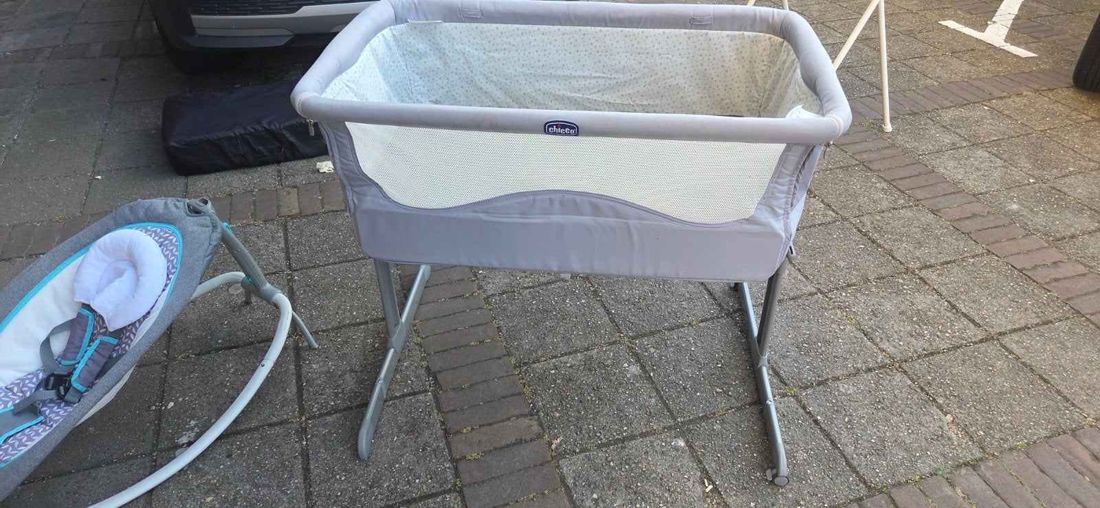 Chicco Next2Me Co-Sleeper Wieg - Grijs, Ophalen