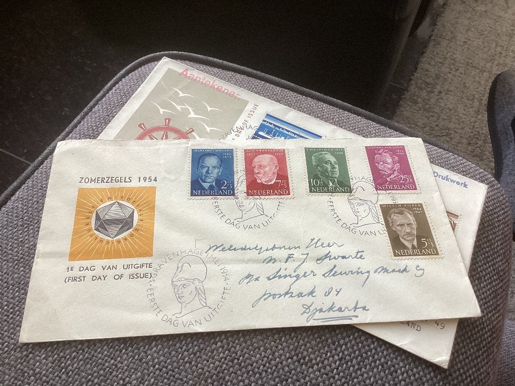 No2382 E16 gelopen Djarkarta Nederland jaargangen fdc 1963, Postzegels en Munten, Postzegels | Eerstedagenveloppen, Ophalen, Beschreven