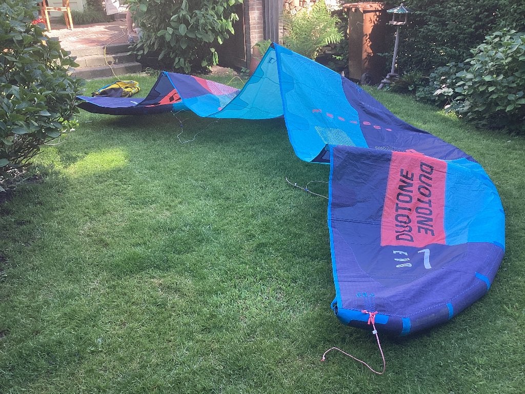 Kite Duotone Evo 7m, Ophalen, Geen board, Zo goed als nieuw, Kite