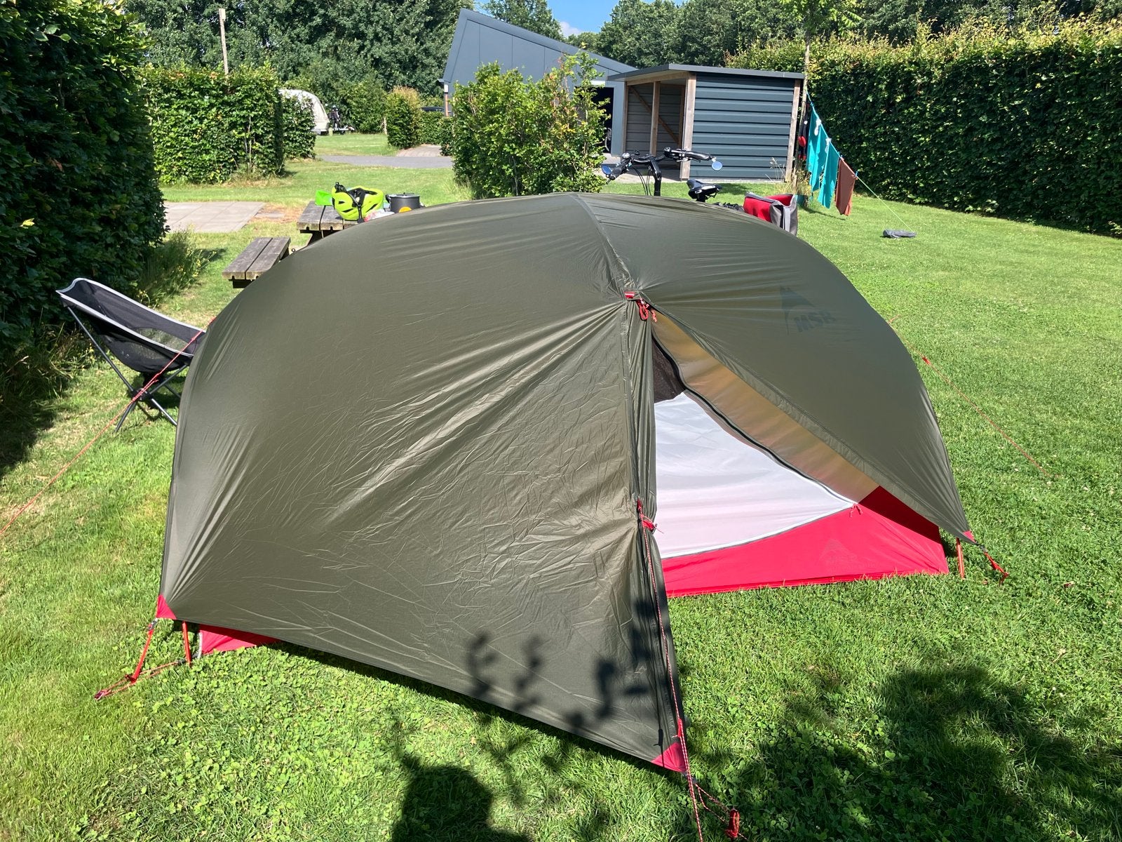 MSR Hubba Hubba Bikepacking 2P Tent + Footprint, Caravans en Kamperen, Tenten, Ophalen of Verzenden, Zo goed als nieuw, Tot en met 2
