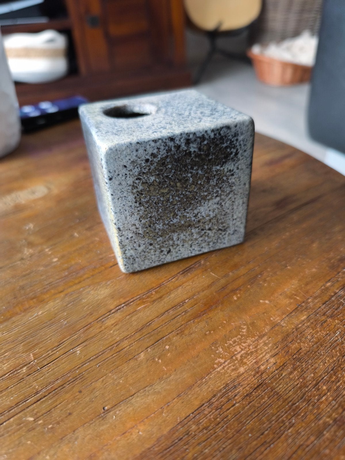 Mobach Blokvaasje - Vintage Keramiek (7x7x7 cm), Ophalen of Verzenden