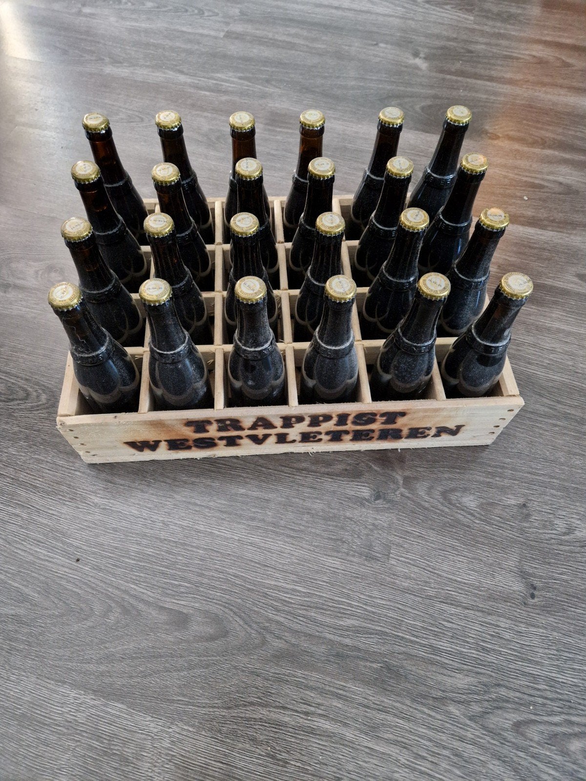 24 flesjes westvleteren 12 inclusief originele houten krat, Verzamelen, Biermerken, Ophalen, Zo goed als nieuw, Flesje(s), Overige merken