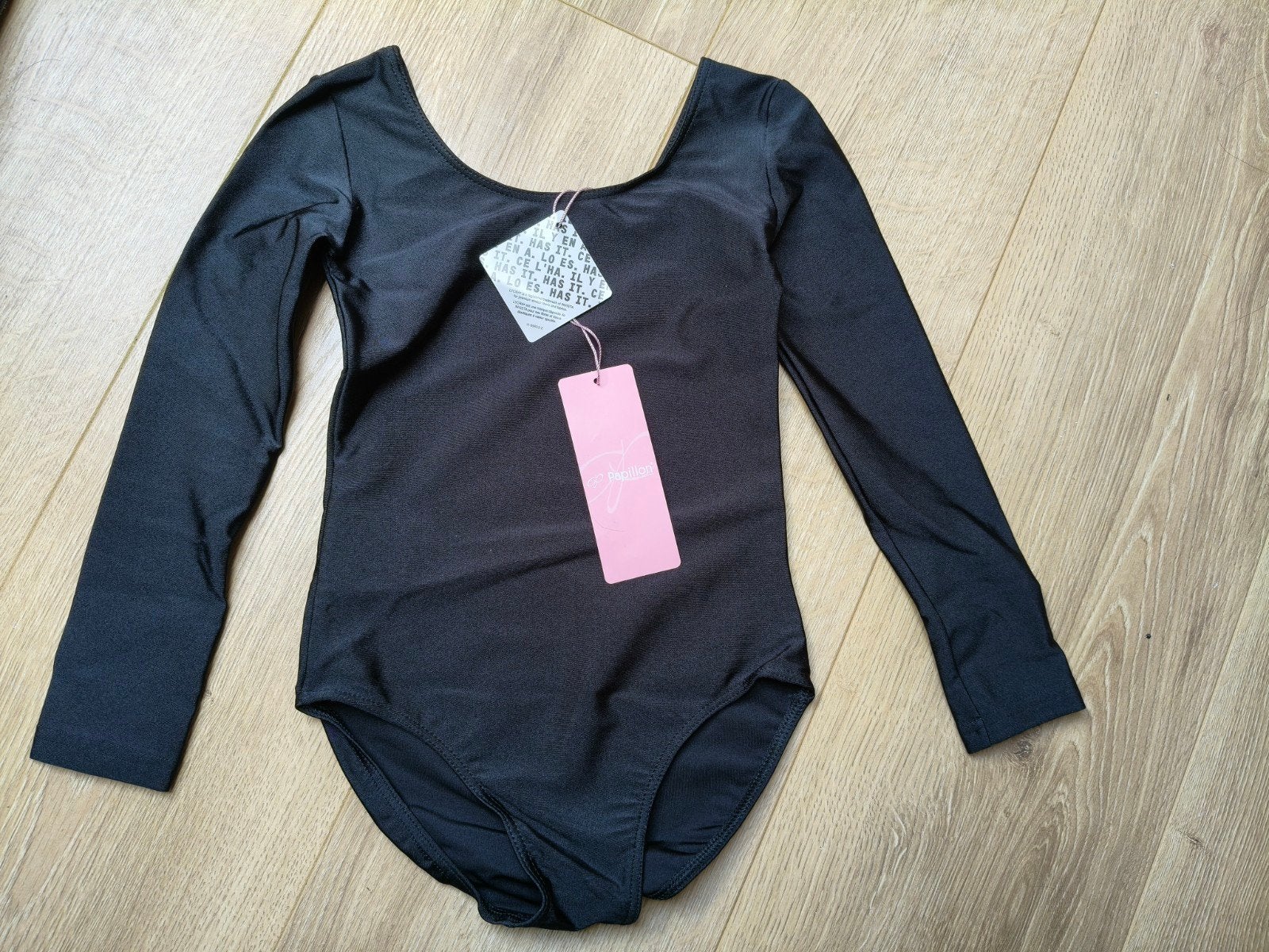 Papillon Balletpak Zwart Lange Mouw  Lycra Maat 110 Nieu, Ophalen of Verzenden, Nieuw, Kleding
