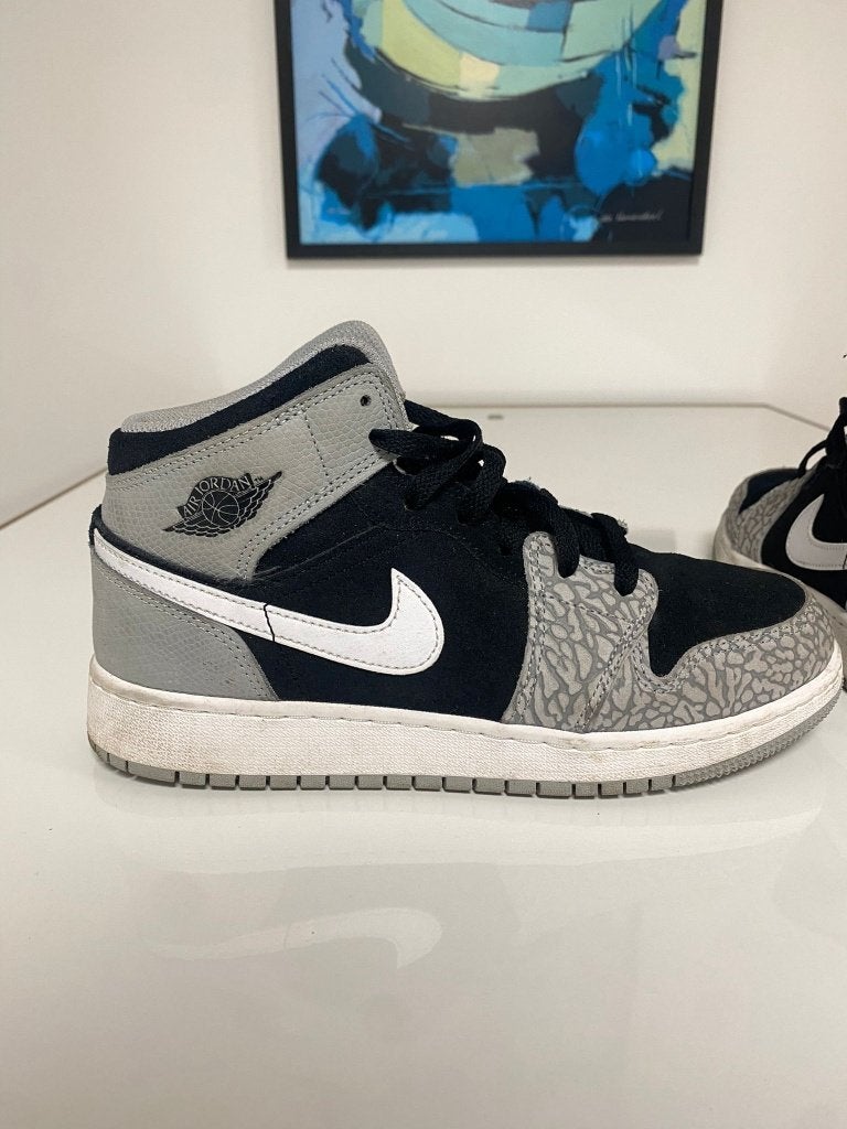 Foto 2 van Jordan 1 Mid Elephant Print