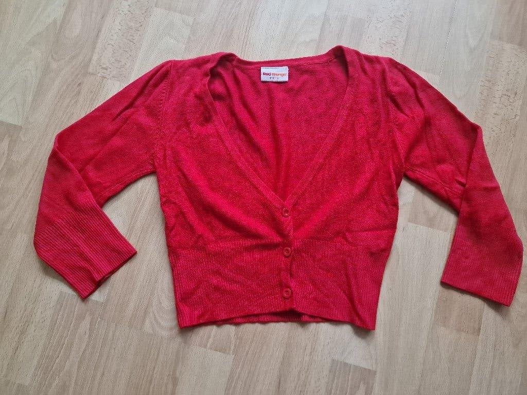 bijna nieuwe rode bolero/vestje, maat 146/152, Ophalen of Verzenden, Zo goed als nieuw, Meisje, Trui of Vest