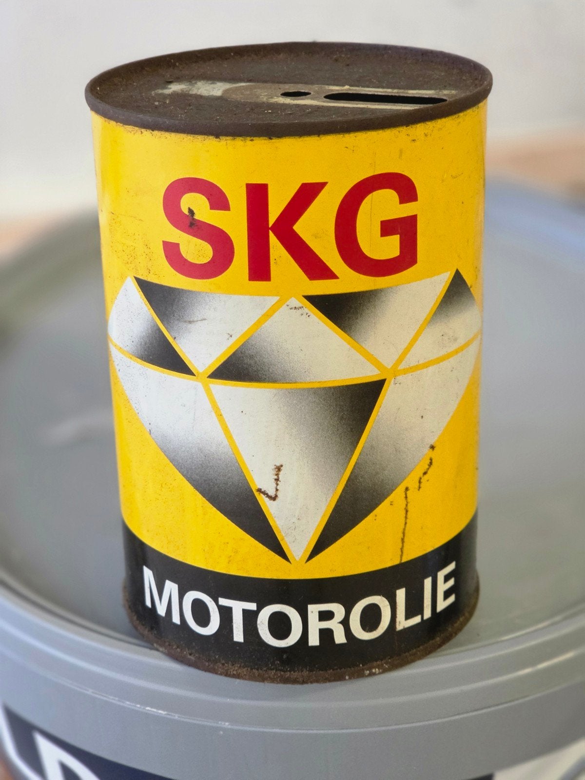 SKG Motor Oil Olie blik, Verzamelen, Blikken, Ophalen of Verzenden, Gebruikt, Overige