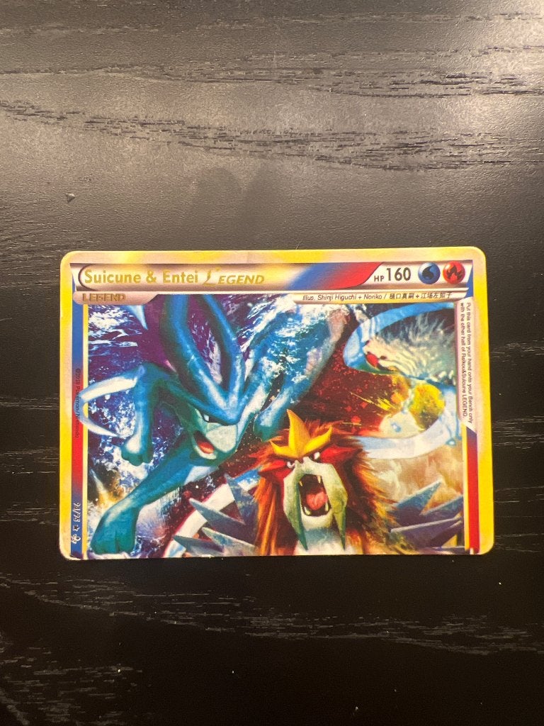 Pokémon suicune & entei legend, Ophalen of Verzenden, Gebruikt, Losse kaart