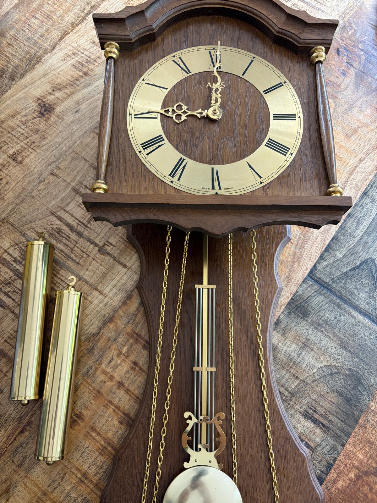 AMS Wandklok met Slinger en Gewichten - Klassiek Design, Ophalen